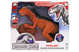 Інтерактивна іграшка динозавр на радіо пульті управління робот Dinosaur коричневий 53см