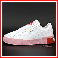 Кроссовки женские Puma Cali Bold white / кеды Пума Кали болд белые