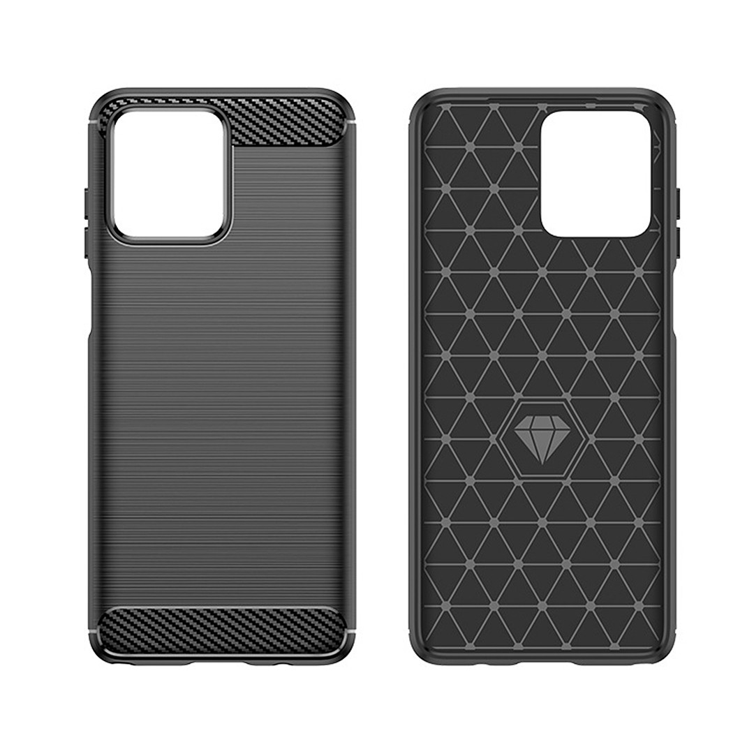 Протиударний TPU чохол Rugged Carbon для Motorola G54 5G (xt2343) | Mofan | чорний