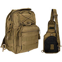 Пустынный Компаньон: Однолямочный Рюкзак MFH Shoulder Bag в темном койоте