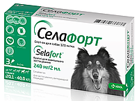 Селафорт (Selafort) капли от блох клещей и гельминтов для собак весом 20-40 кг (1 пипетка) KRKA