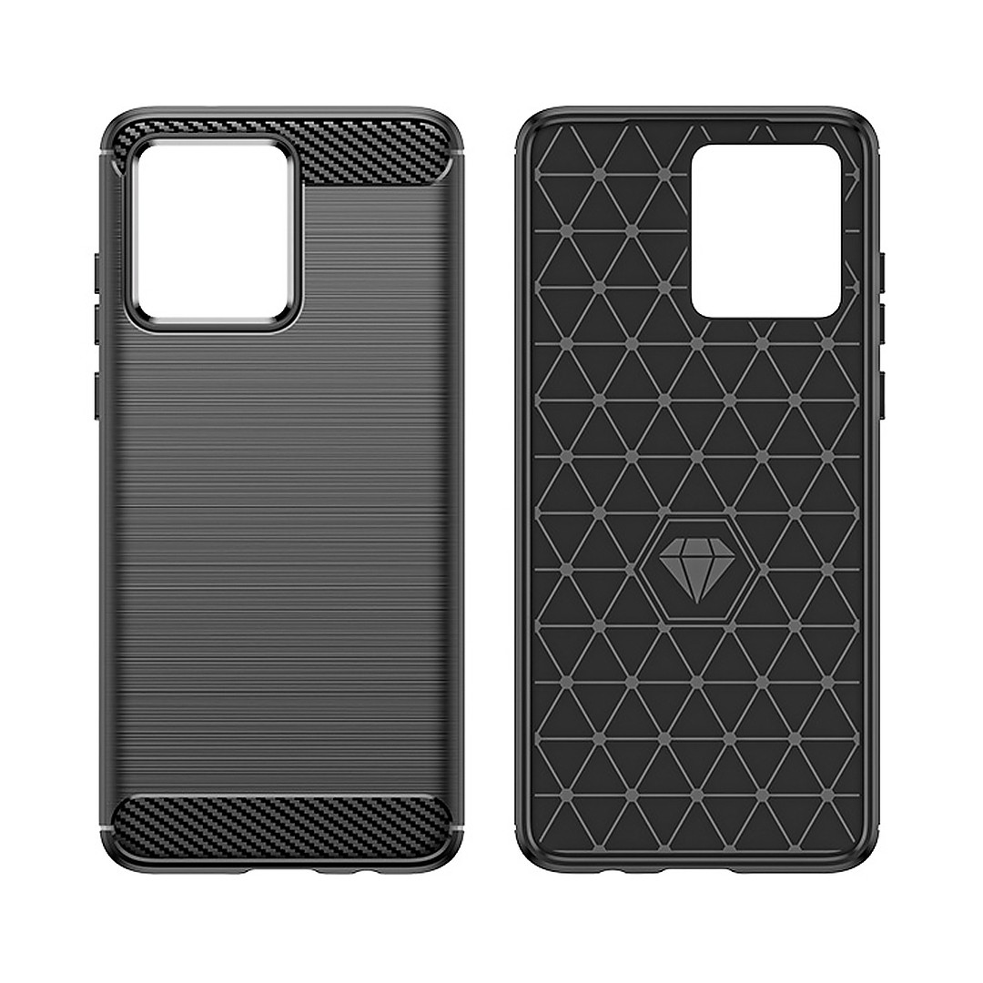 Протиударний TPU чохол Rugged Carbon для Motorola G84 (xt2347) | Mofan | чорний
