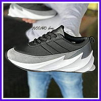 Кроссовки мужские Adidas Sharks black white / Адидас Шаркс черные с белой