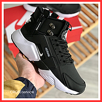 Кроссовки мужские зимние Nike Huarache Acronym termo black / Найк Хуарачи Акронум термо черные