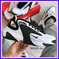 Кроссовки мужские Nike Air Zoom white black / Найк аир Зум черные белые