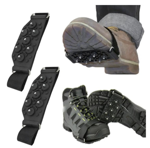 Антиковзкі накладки кішки, льодоступи з 7 шипами чорні один розмір 1200, фото 1