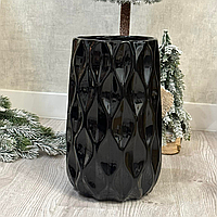 Чорна керамічна ваза , 28 см