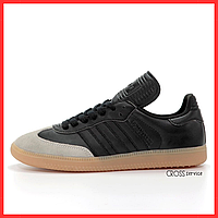 Кроссовки мужские Adidas Sambа black / кеды Адидас Самба черные