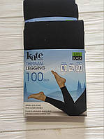 Термо легінси на флісі жіночі KATE чорні - L/XL і 2XL