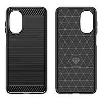 Протиударний TPU чохол Rugged Carbon для Motorola G82 (xt2225) | Mofan | чорний