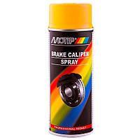 Алкидная автоэмаль спрей для суппортов желтая Motip Yellow Brake Caliper Spray 400мл