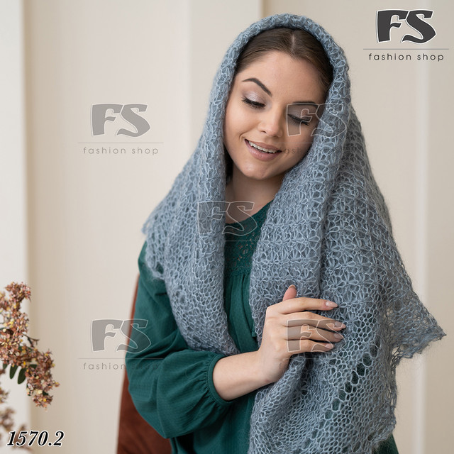 справжня пухова сіра хустина