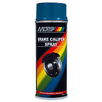 Алкидная автоэмаль спрей для суппортов синяя Motip Blue Brake Caliper Spray 400мл