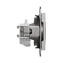 Розетка Schneider Electric Asfora алюминій без заземлення внутрішня EPH3000161, фото 3