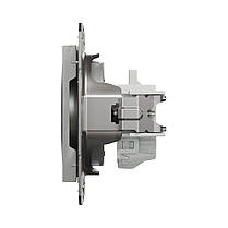 Розетка Schneider Electric Asfora алюминій без заземлення внутрішня EPH3000161, фото 5