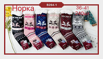 Жіночі хутряні домашні шкарпетки з тормозками Корона