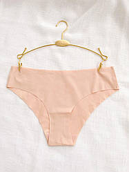 Жіночі безшовні трусики-сліпи бежеві M