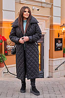 Зимняя Теплая женская куртка Пальто с капюшоном на молнии Размеры 48-50, 52-54, 56-58, 60-62