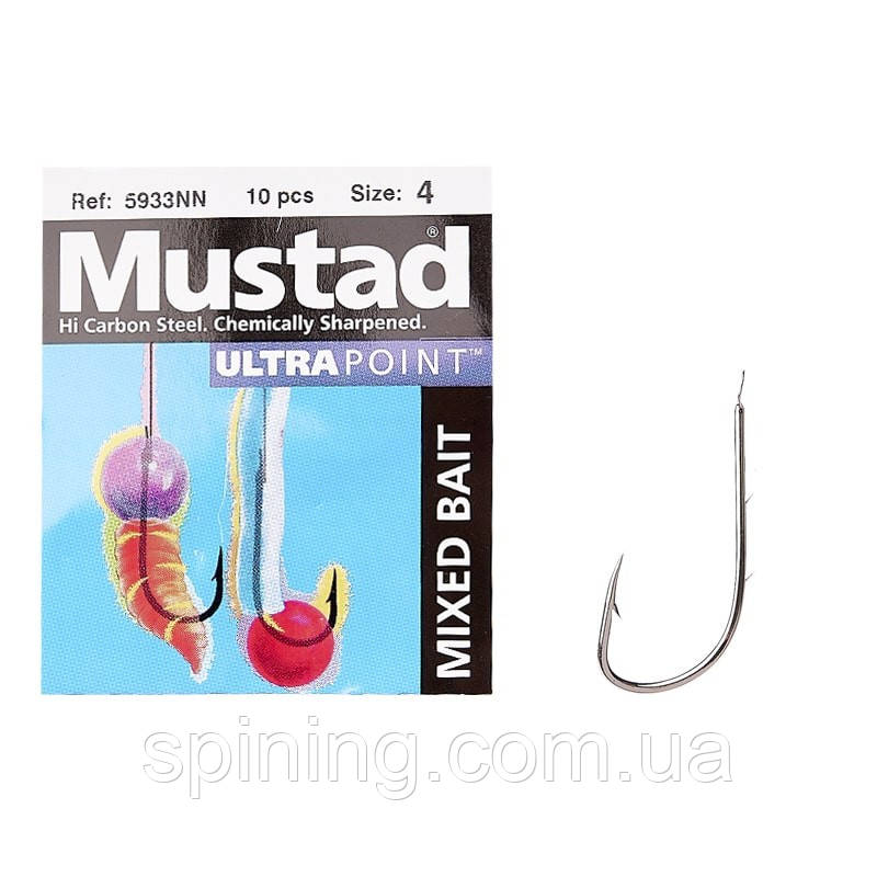 Крючок Mustad Baitholder 5933NN №04(10)* - фото 1 - id-p2021532219