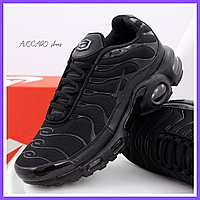 Кроссовки женские и мужские Nike air max TN+ black / Найк аир макс ТН+ плюс черные