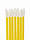 Одноразові пензлики для макіяжу, аплікатор для губної помади, макробраші жовті в пакеті, 50 шт, фото 4