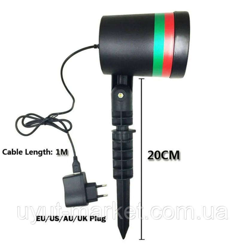 Зоряний вуличний проектор Star Shower Laser Light з USB, фото 1