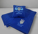 Автомобільний плед і подушка з вишивкою, фото 2