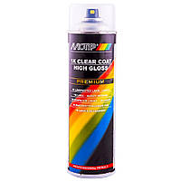 Акриловий лак спрей прозорий Motip 1K Clear Coat High Gloss Premium 500мл