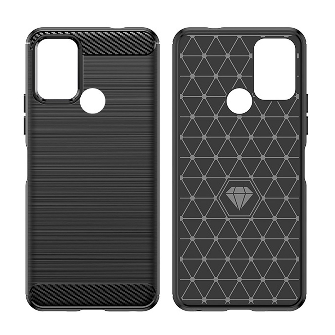 Протиударний TPU чохол Rugged Carbon для Nokia C22 (TA-1533) | Mofan | чорний, фото 1