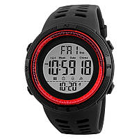 Skmei 1251 Amigo II мужские спортивные часы черные с красным
