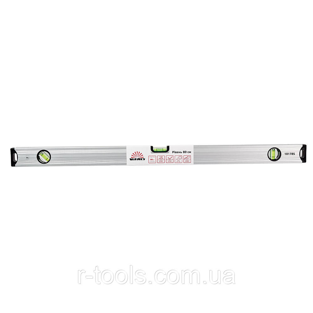 Рівень 80 см 3 капсули алюмінієва рамка Vitals 181785