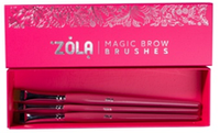 Zola Набір пензлів для фарбування брів Magic Brow Brush, маліновий