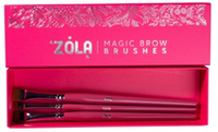 Zola Набор кистей для покраски бровей Magic Brow Brush, малиновый