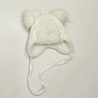 Шапочка зима, на зав'язках, з бубонами