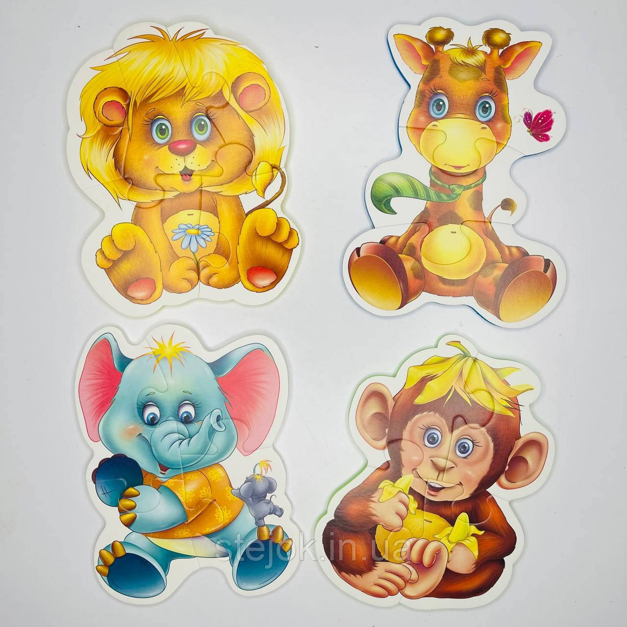 Дитячі пазли Сафари, 4шт, фото 1