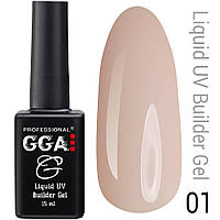 Рідкий гель GGA Professional Liquid Builder Gel 15 мл, № 01