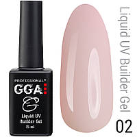 Рідкий гель GGA Professional Liquid Builder Gel 15 мл, № 02