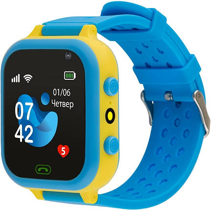Smart Watch AmiGo GO009 GLORY Camera+LED WIFI Blue-Yellow UA UCRF, фото 1
