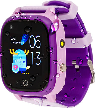 Smart Watch AmiGo GO005 4G WIFI Thermometer Purple, фото 1