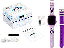 Smart Watch AmiGo GO005 4G WIFI Thermometer Purple, фото 6
