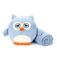 М'яка іграшка-подушка з пледом Supretto Сова Мрія 3 в 1, блакитна (Арт. 78100003)