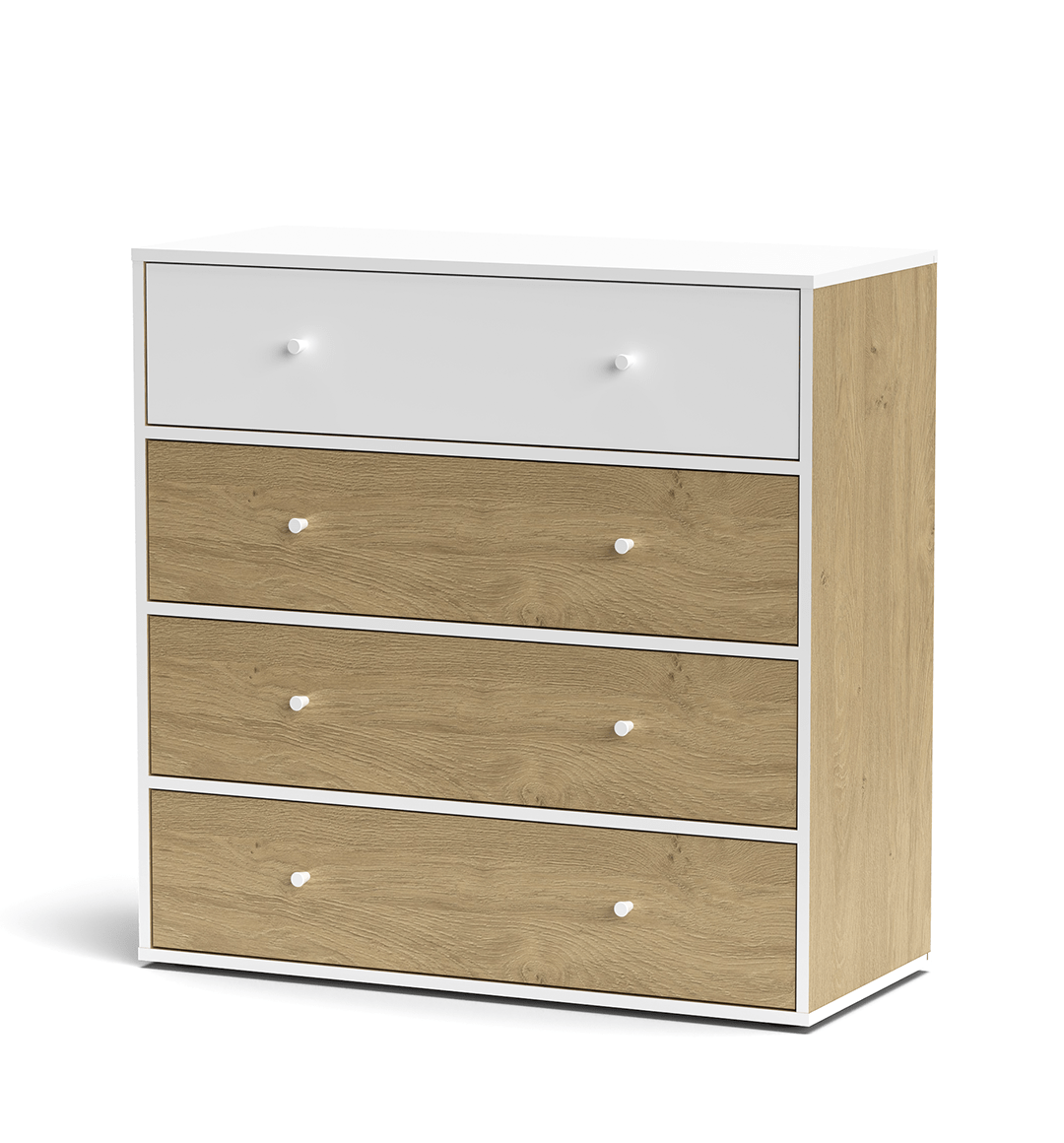 Комод Fumo FM5  Accord, колір дуб кам'яний, білий платиновий