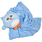 М'яка іграшка-подушка з пледом Supretto Сова Мрія 3 в 1, блакитна (Арт. 78100003), фото 4
