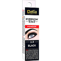 Фарба для брів хна у порошку Delia Eyebrow Expert Henna Traditional 1.0 Чорний, 2 мл