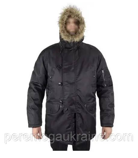 Парка куртка Аляска тактична USA N3B чорна 10181002 Mil-Tec-S