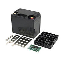 Комплект для сборки Li-Ion аккумулятора18650 от 3 до 30 шт с корпусом ИБП 12v холдерами и BMS черный