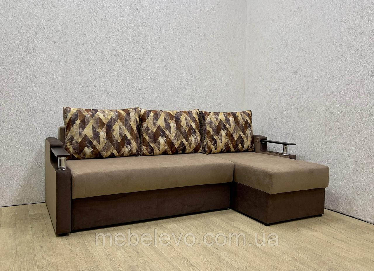 Кутовий диван Юпітер 2190х1370мм (Вірконі) сп.м.135х200