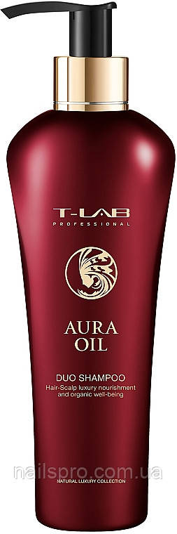 Відновлюючий шампунь для сухого та пошкодженого волосся T-LAB Professional Aura Oil Duo Shampoo 300 мл