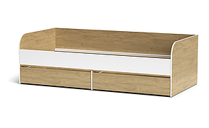 Ліжко односпальне Fumo FM11   Accord, колір дуб кам'яний, білий платиновий, фото 2