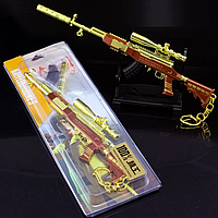 Снайперська гвинтівка із гри Pubg SKS 210мм Брелок (Золотисто-червоний)